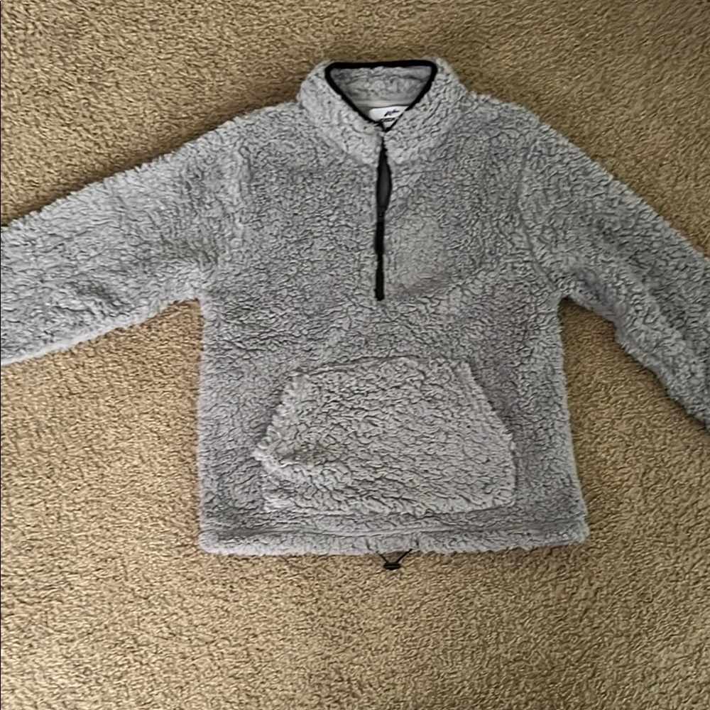 Jackson Hole Outerwear Ladies Quarter Zip Sherpa Jacket Comfort Wear (size Large